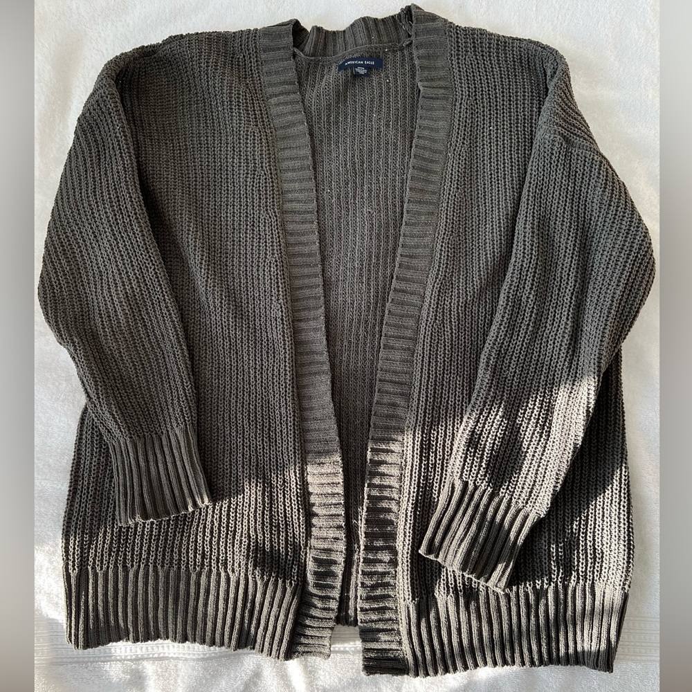 American eagle dark green cardigan, size medium